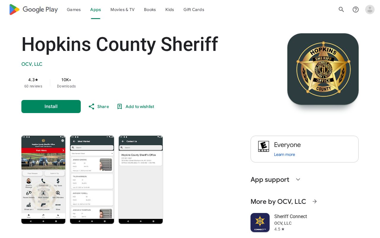Official Hopkins County Sheriff Android app listing